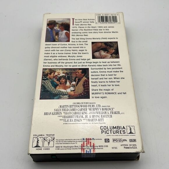 Murphy's Romance (VHS, 1996) Sally Field James Garner - Picture 2 of 3